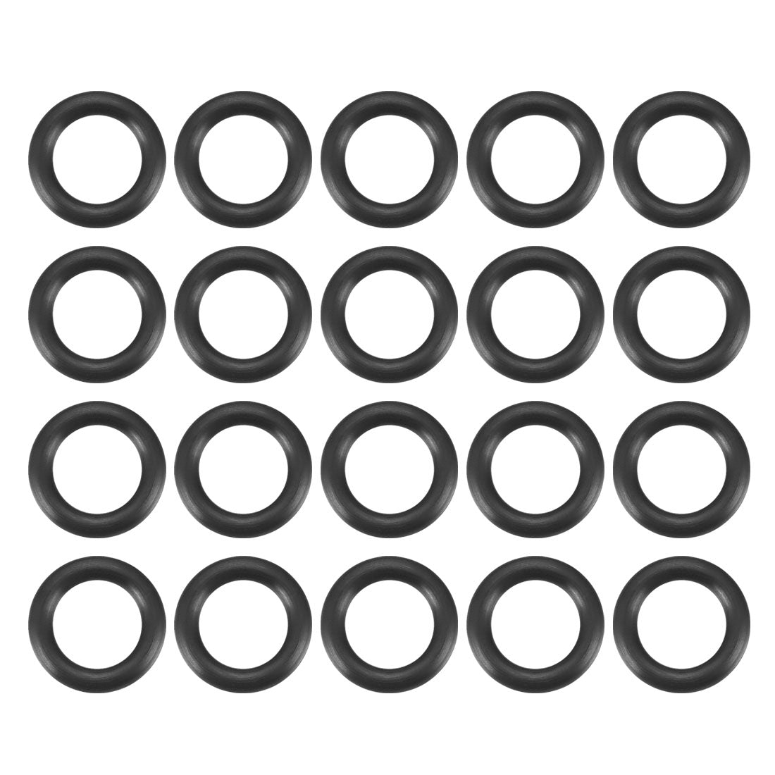 uxcell Uxcell 10mm x 6mm x 2mm Rubber Oil Seal O Ring Gasket Washer Black 20 Pcs