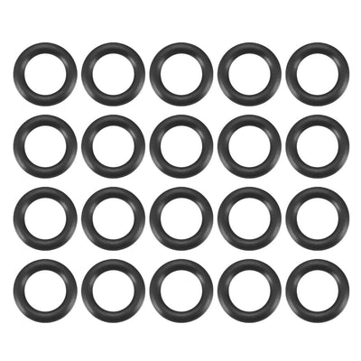 Harfington Uxcell 10mm x 6mm x 2mm Rubber Oil Seal O Ring Gasket Washer Black 20 Pcs