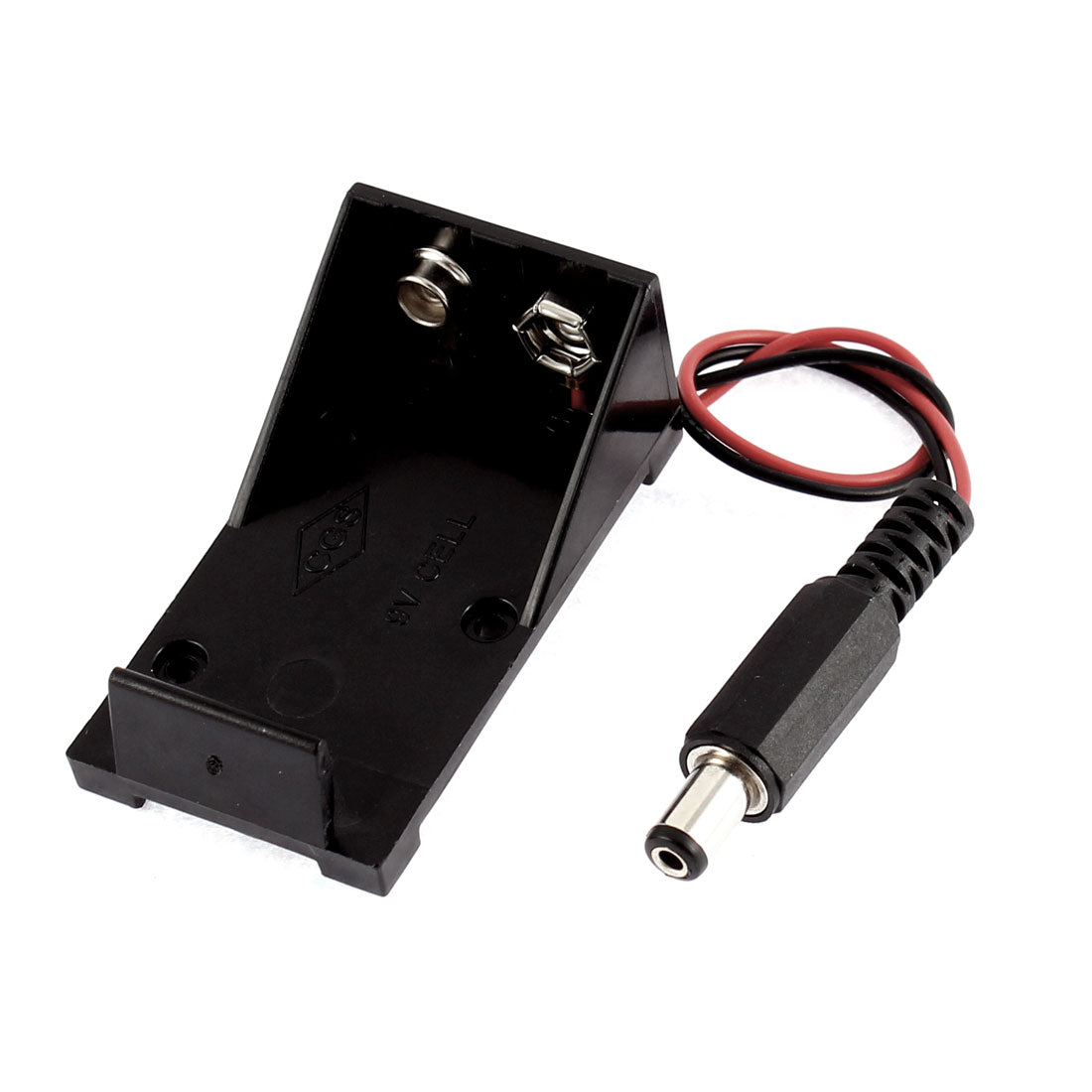 Uxcell 9V Battery Buckle Clip Holder - T-Type Connector, 2 Pcs With 15cm Leads