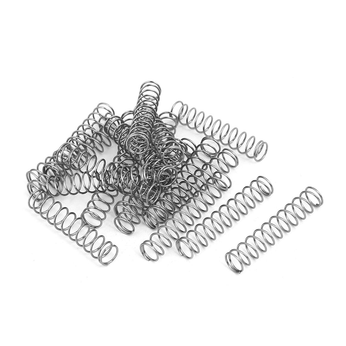20pcs 304 Stainless Steel Compression Springs - 0.5mm X 5mm X 15mm, Silver Tone - View #6