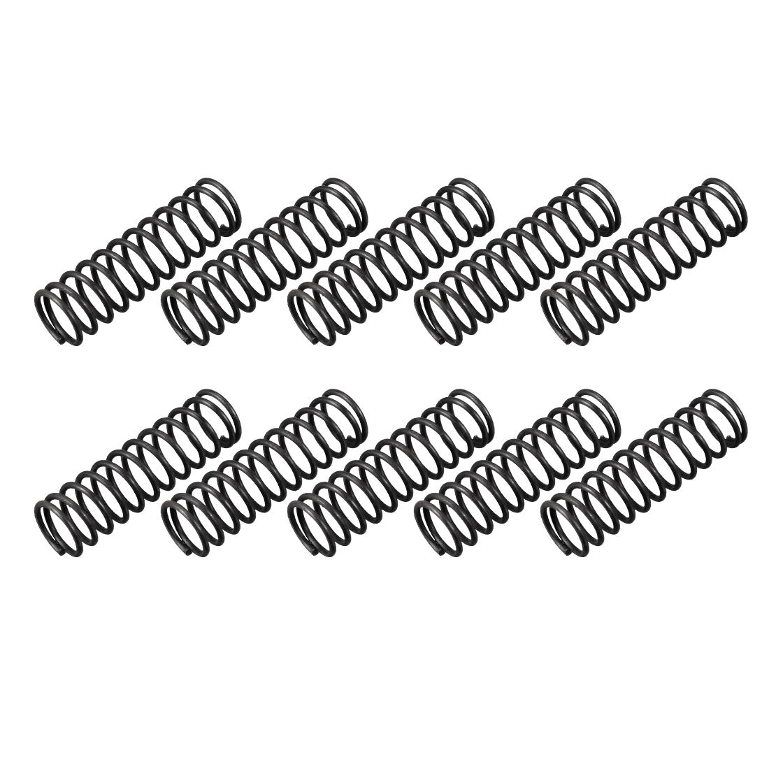 uxcell Uxcell Compression Spring 1.2mm Wire Dia,12mm OD,40mm Free Length,Black,10Pcs
