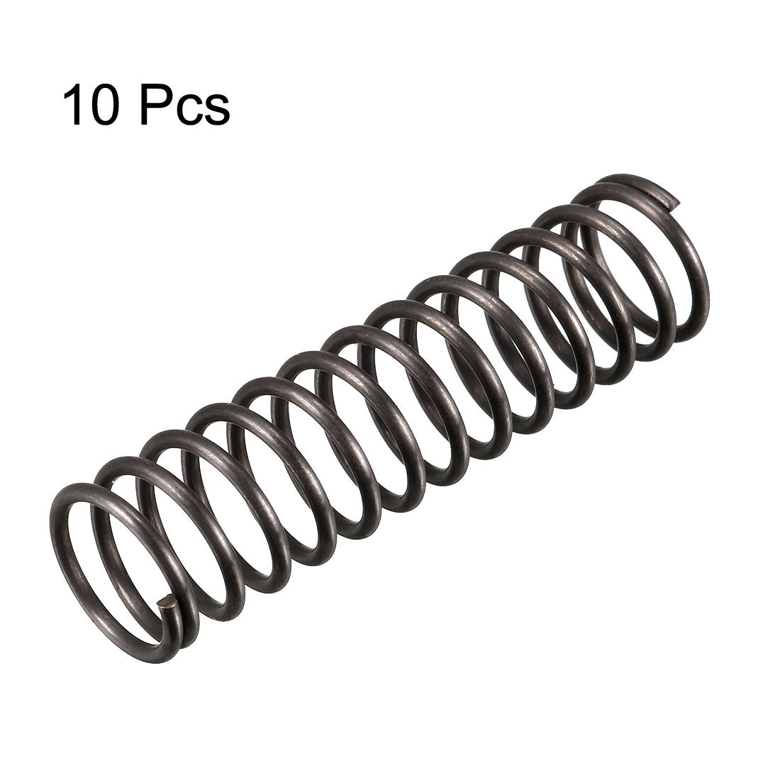 uxcell Uxcell Compression Spring 1.2mm Wire Dia,12mm OD,45mm Free Length,Black,10Pcs