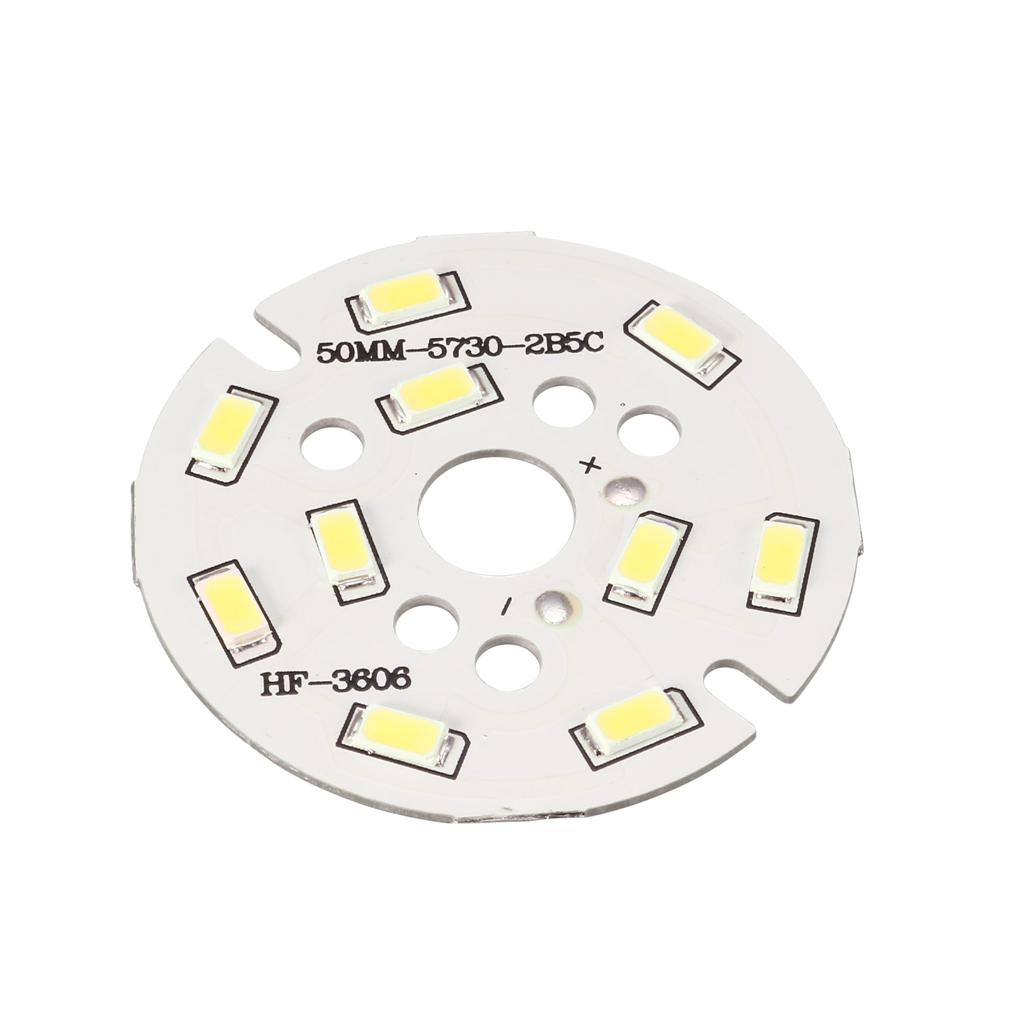 10x 5W LED-Chip-Modul 5730 SMD – Superhell 6500K, 300 MA, 15–18 V, Aluminiumplatte 50 Mm – Für Downlights, Spots & Deckenleuchten