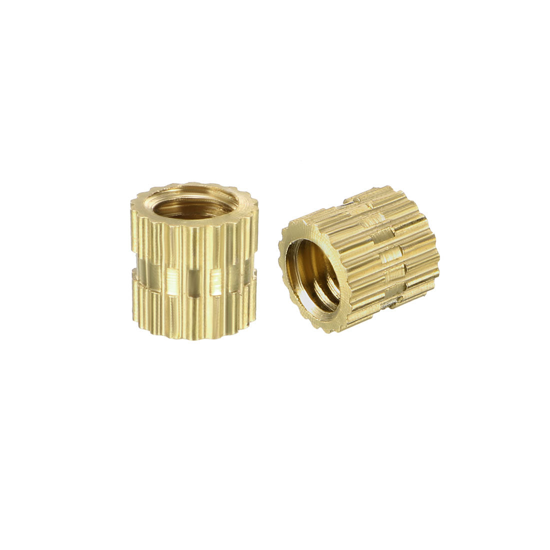 Uxcell M4x0 7mm Female Brass Knurled Threaded Insert Embedment Nut For uxcell-m4x0-7mm-female-brass-knurled-threaded-insert-embedment-nut-for