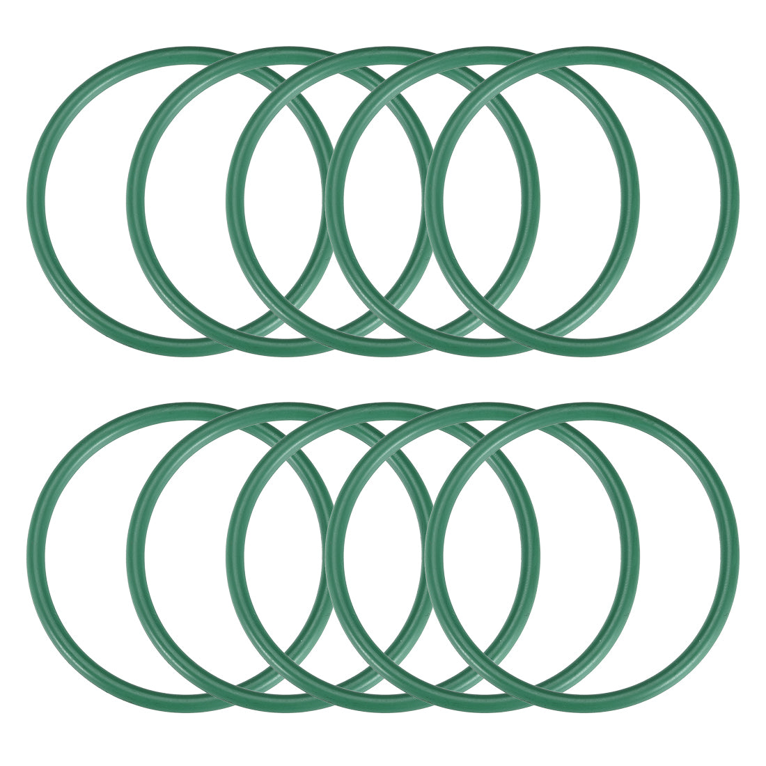 Uxcell Fluorine Rubber O-Rings, 5 Pack - 55mm OD, 48mm ID, 3.5mm Width, Green FKM Seals For Plumbing & Machinery