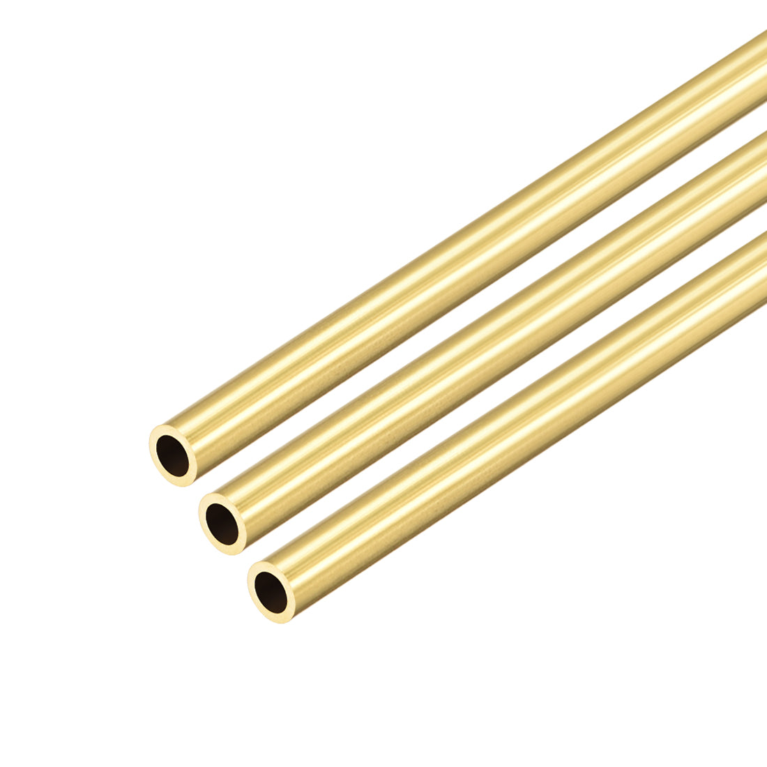 Uxcell Brass Round Tube, 300mm Length 4mm OD 0.2mm Wall Thickness, Seamless Straight Pipe Tubing
