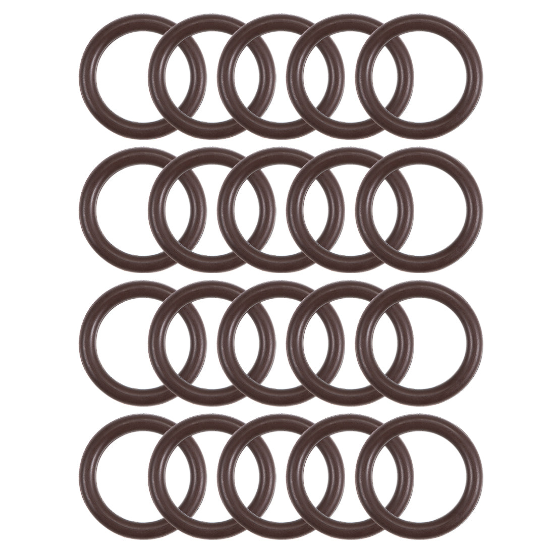 20pcs Fluorine Rubber O-Ring 15mm OD 11mm ID 2mm Width Metric FKM Sealing Gasket