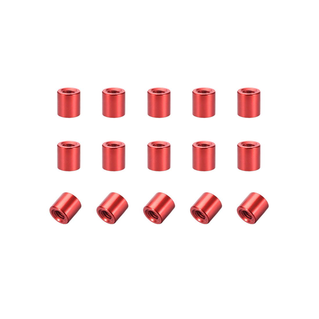 12 Pcs M3 X 40mm Knurled Aluminum Standoff Double-Head Spacer Column For FPV Drone RC Airplane Racing Car Simracing Green