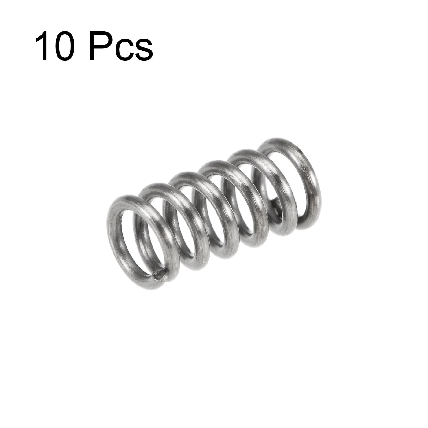 uxcell Uxcell Compressed Spring,5mmx0.8mmx10mm Free Length,35.3N Load Capacity,Gray,10pcs