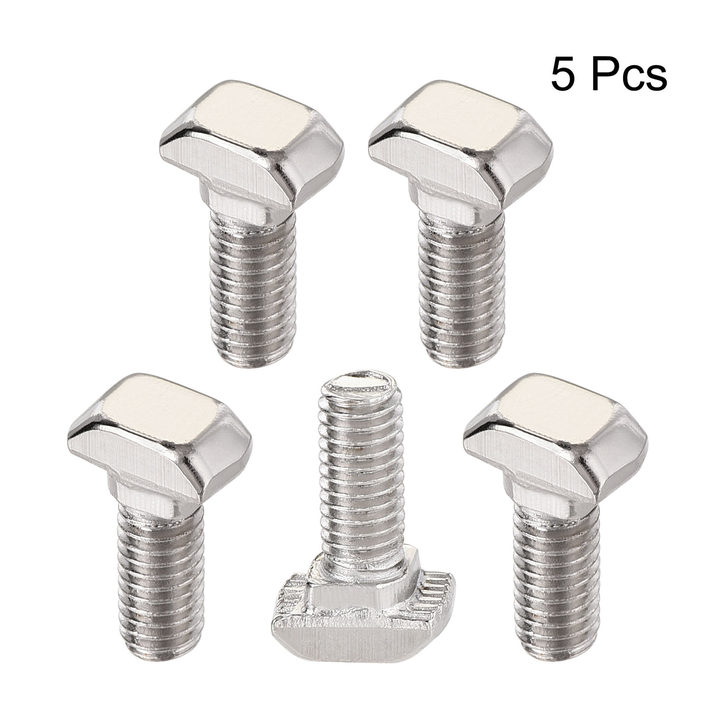 uxcell Uxcell M5x12mm T-Slot Drop-in Stud Sliding Bolt Screw Carbon Steel for 20 Series Aluminum Profile 5pcs