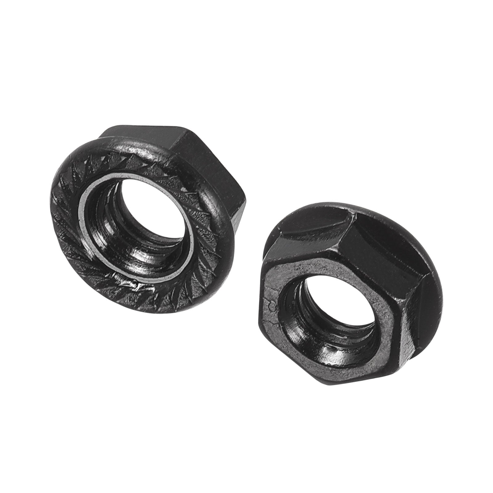 Uxcell 1/4"-20 304 Stainless Steel Serrated Hex Flange Lock Nuts 20 Pcs