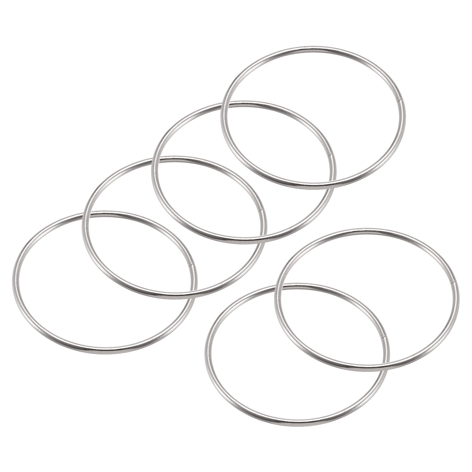 Uxcell 70mm 2 76 OD Metal O Ring Non Welded Craft Hoops For DIY Uxcell 70mm 2 76 od metal o ring non welded craft hoops for diy