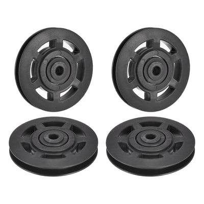 Harfington Uxcell 4pcs 96mm Bearing Pulley Wheel Cable Fitness Equipment Accessories