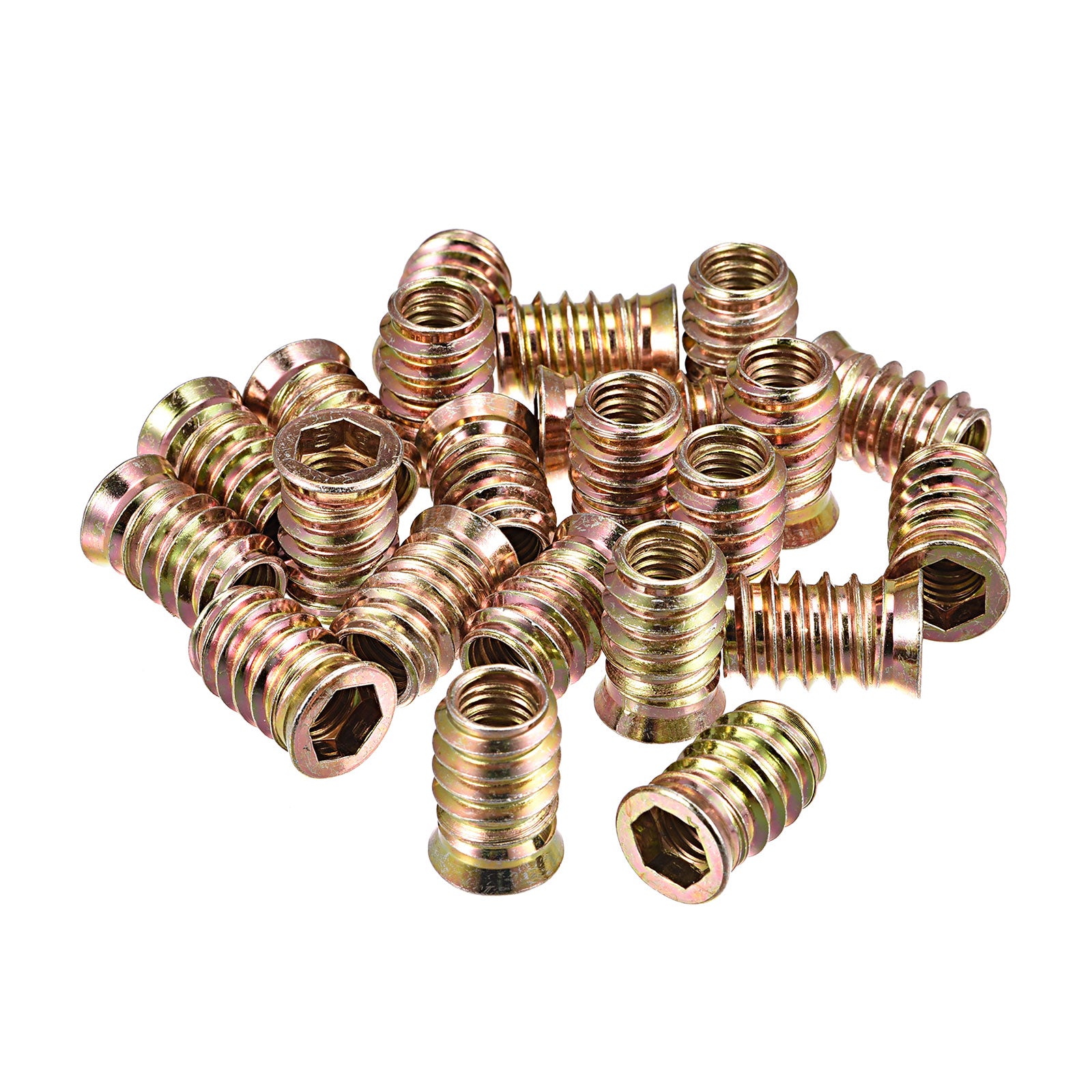 Uxcell M10x25mm Threaded Inserts For Wood - Hex Socket Drive Furniture Screw-in Nuts (64pcs Pack) - View #7