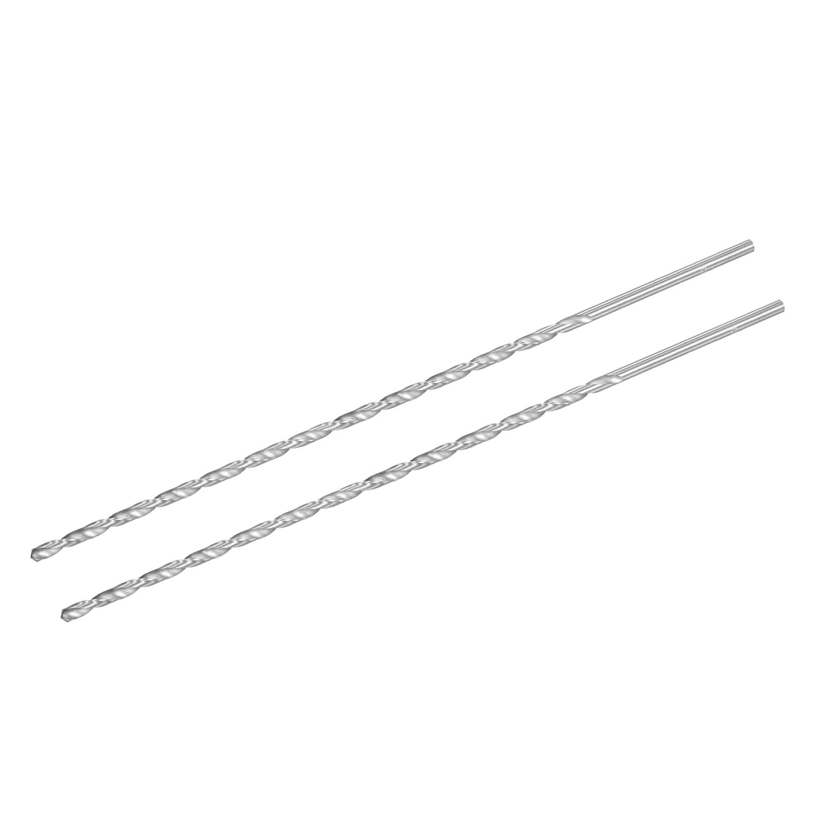 6542 High-Speed Steel Twist Drill Bit, 6mm Drill Bit 200mm Length Extended Straight Shank Black Oxide Ground Drill Bit For Steel Aluminum Alloy