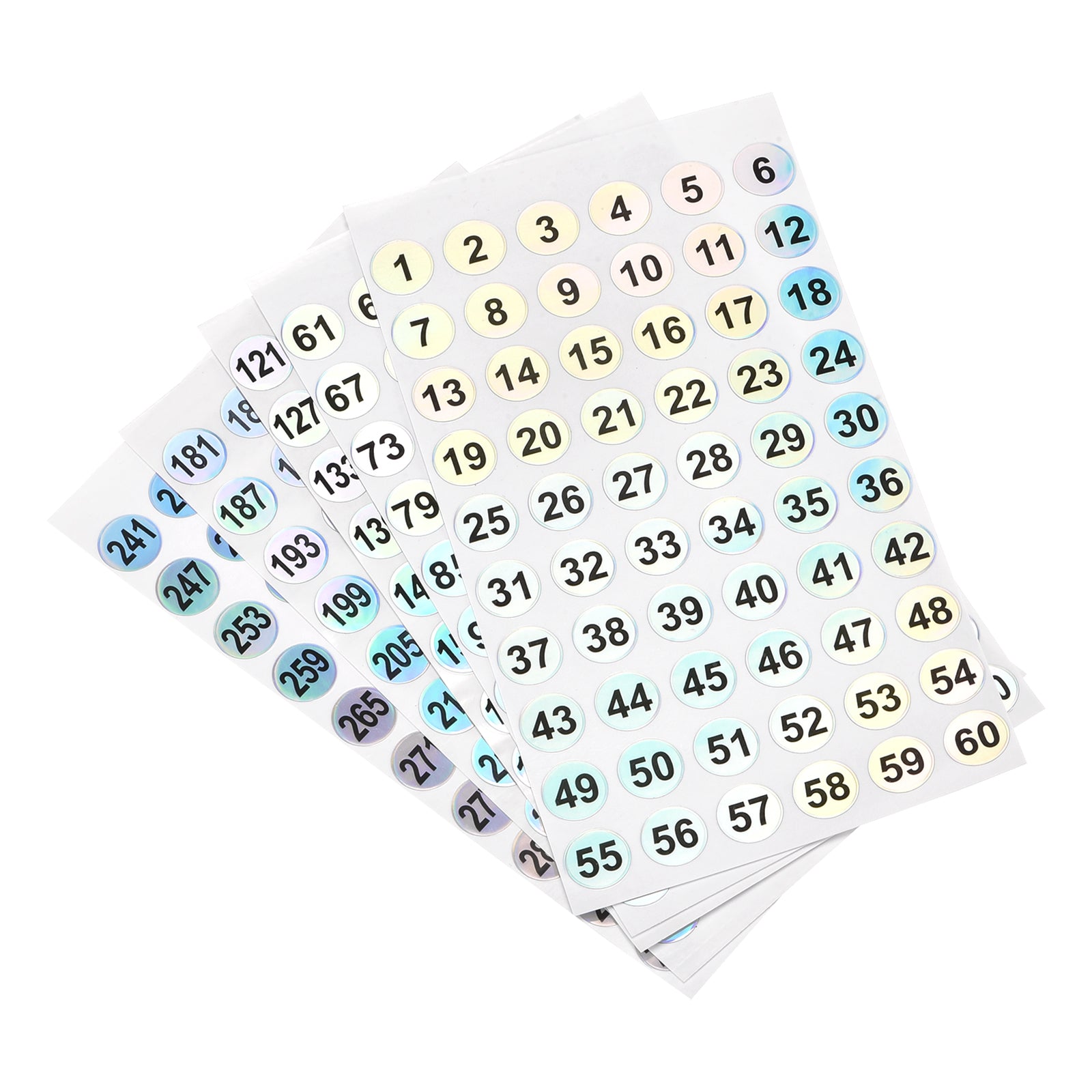 Number Stickers, 1-300 Round Number Labels Reflective Sticker for ...