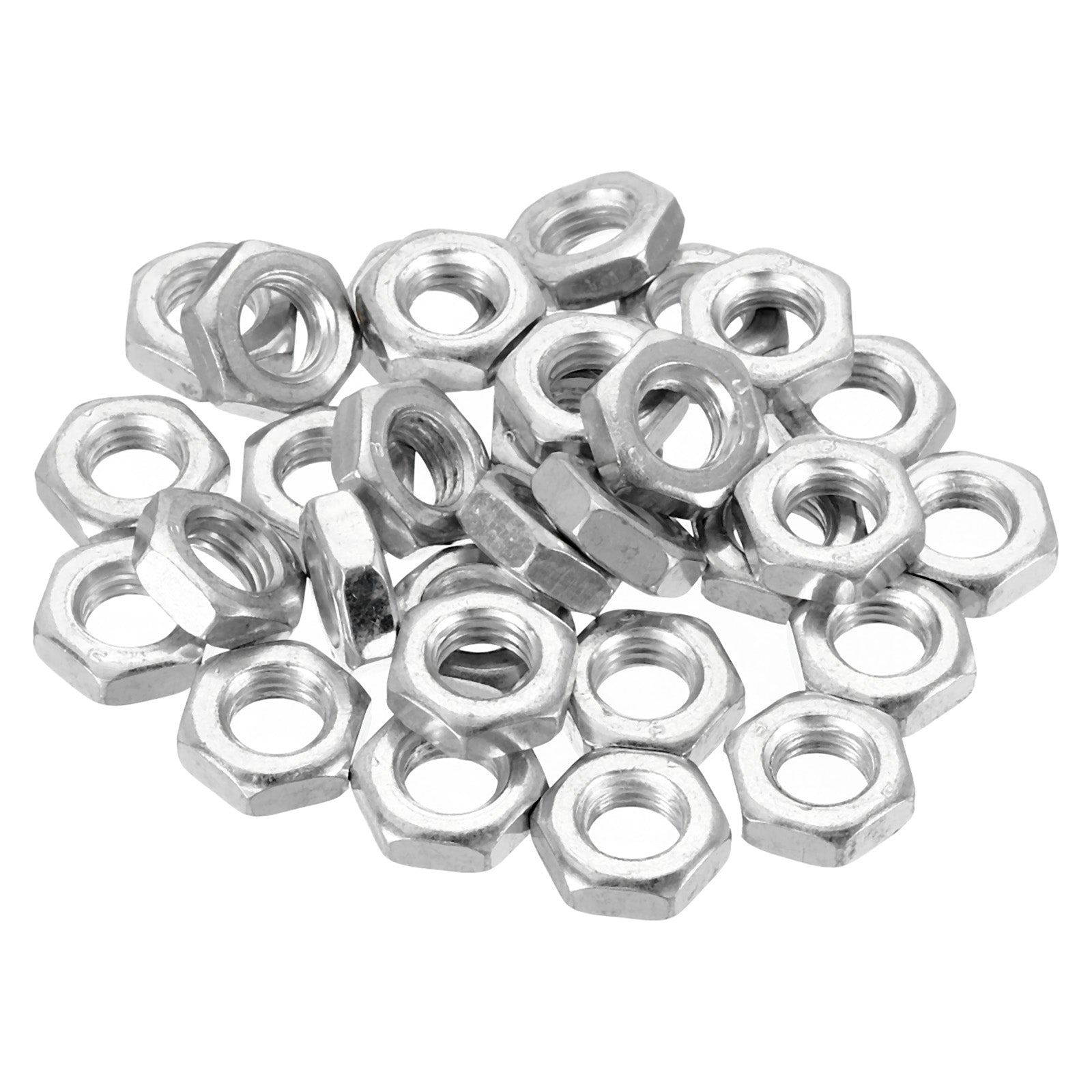 thumbnail image 2 of 30pcs M9x0.75 Steel Hex Nuts Metric Thread Hardware Nuts Screw Bolt 2 of 13