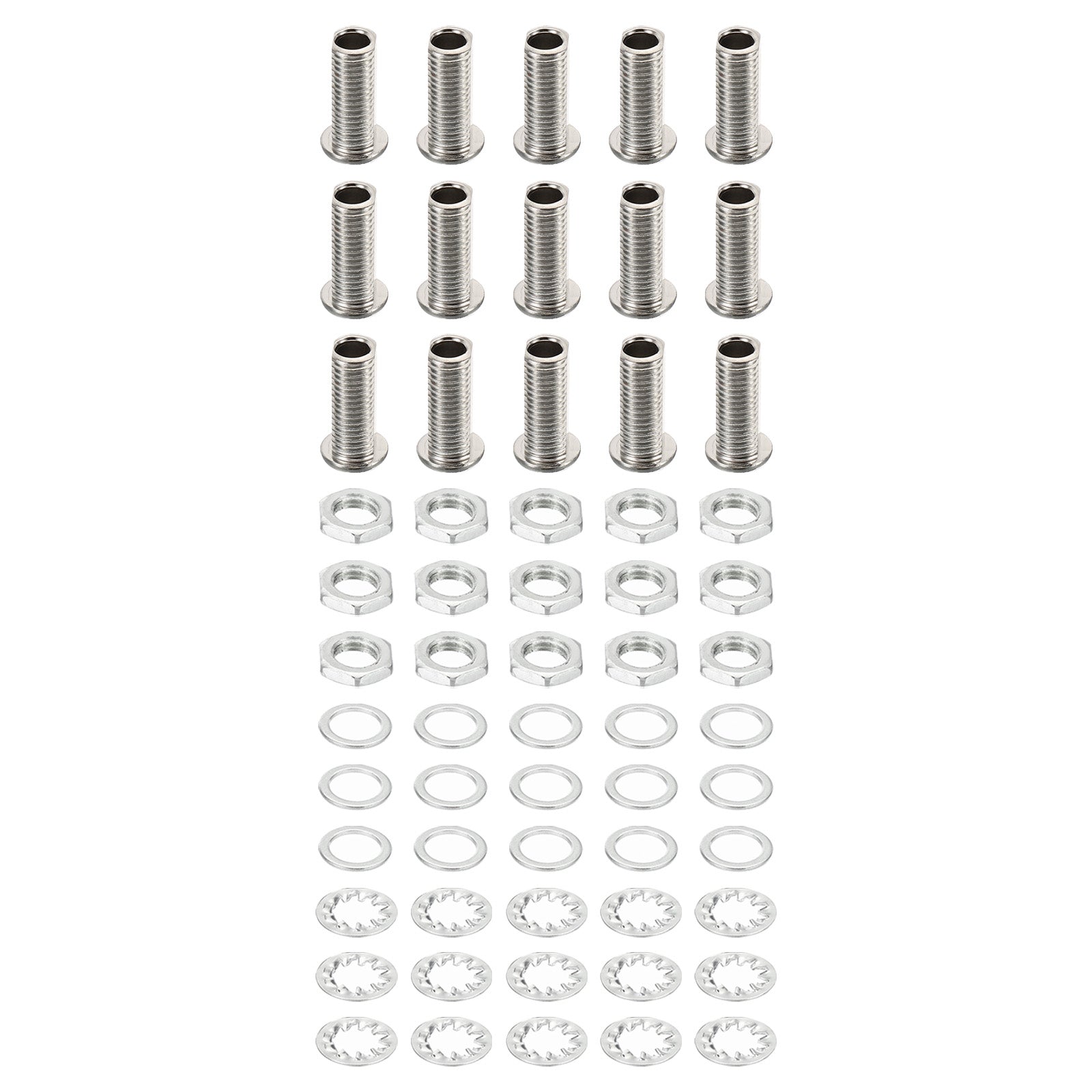 60Pieces M8x19mm Round Head Hollow Screw Bolts Through Hole Bolt Lamp