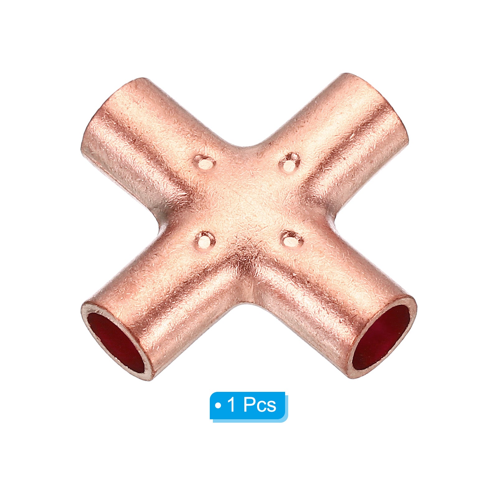 16mm X 1mm 4 Ways Copper End Feed Equal Cross Pipe Fitting - Bed Bath - View #7