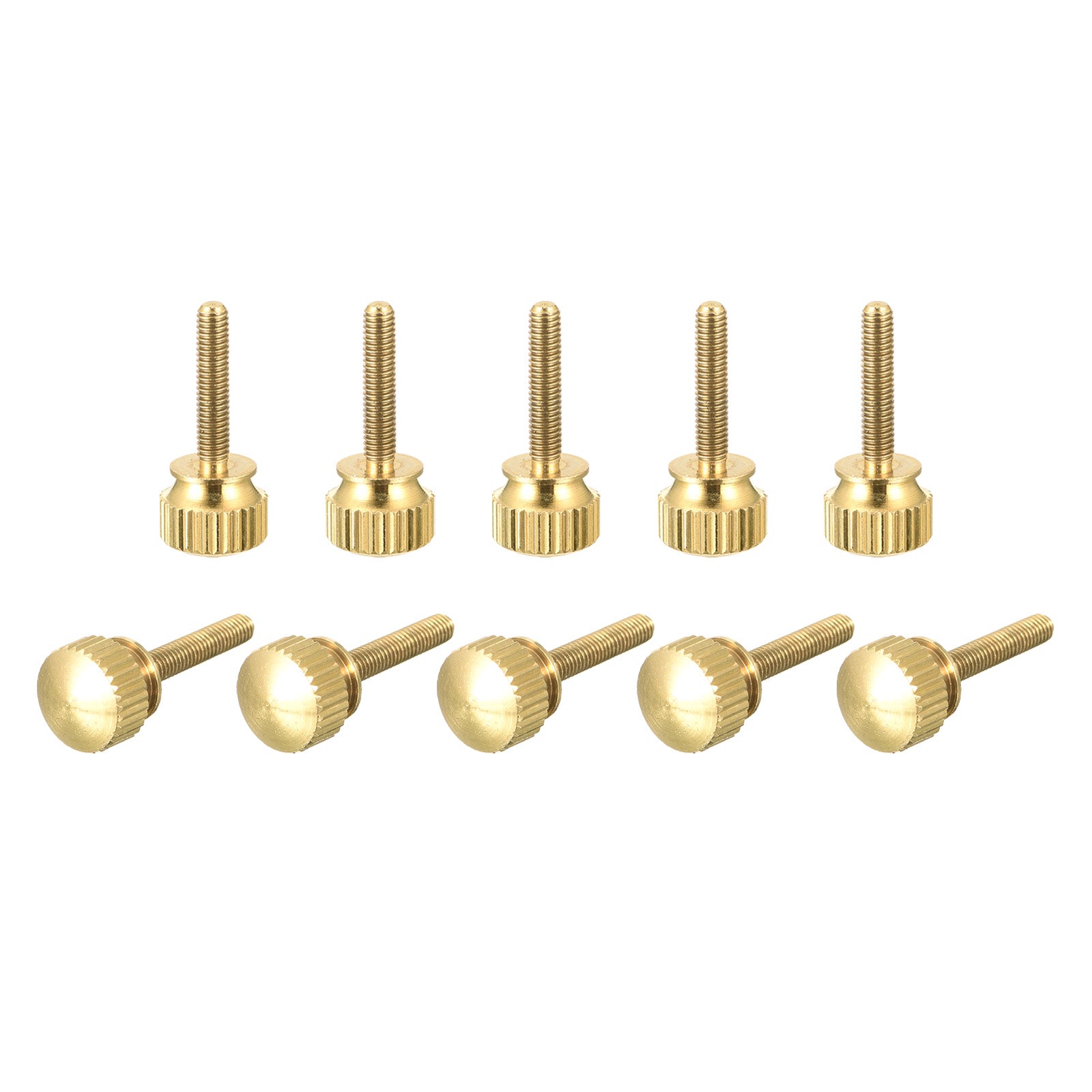 Uxcell 10Pcs Knurled Thumb Screws, M3x16mm Brass Shoulder Bolts Stepped Grip Knobs Fasteners for