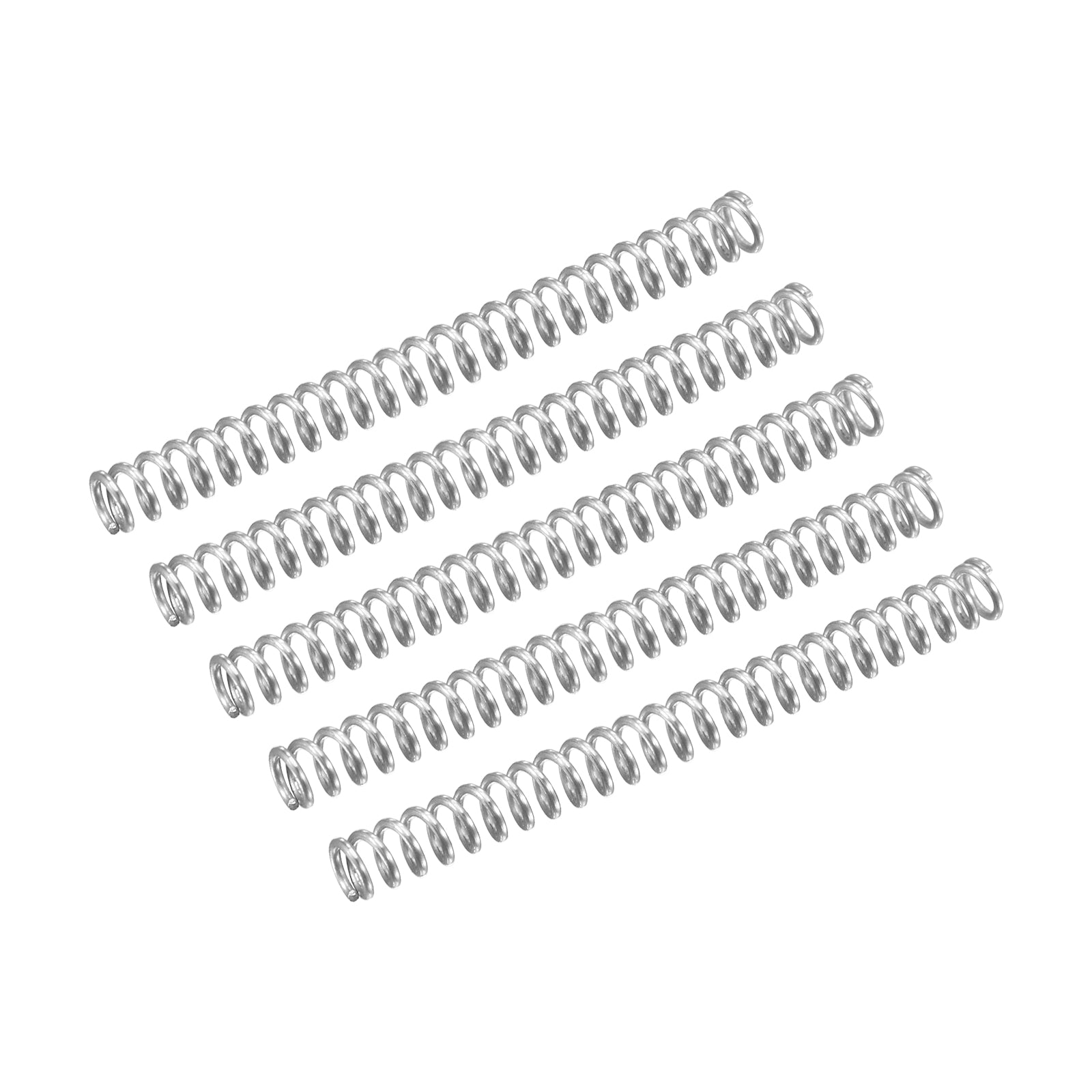 Sourcing Map Compression Spring 2 Mm OD 0.3 Mm Wire 5 Mm Free Length 304 Stainless Steel Small Extension Spring For DIY Projects Home Shop Repairs (Silver Tone, Pack Of 10 - View #5