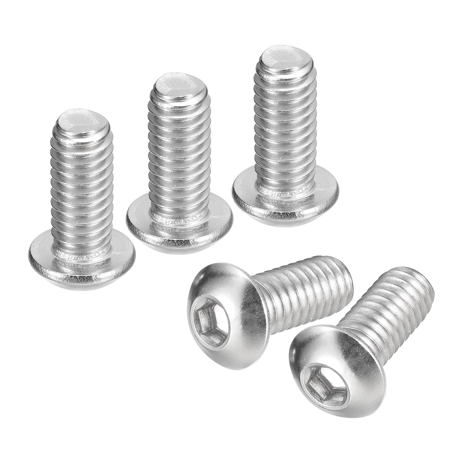 Viti Testa Tonda Scanalata 10-32 X 1/4 Pollice, Acciaio Inox 18-8, Confezione Da 100 - Fastenere