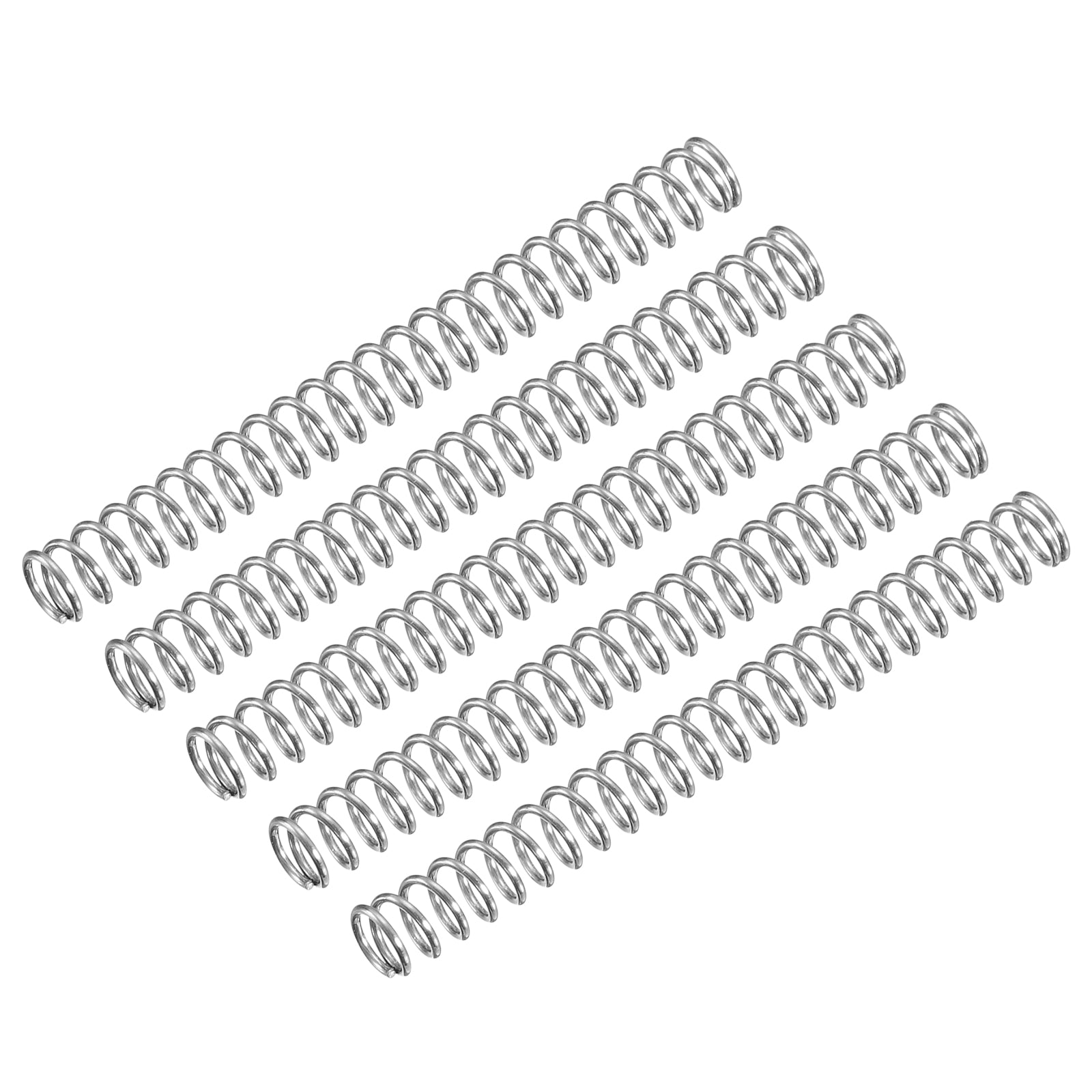 Uxcell Compression Spring, 5Pcs 304 Stainless Steel, 4mm OD, 0.3mm Wire, 25mm Length - View #2