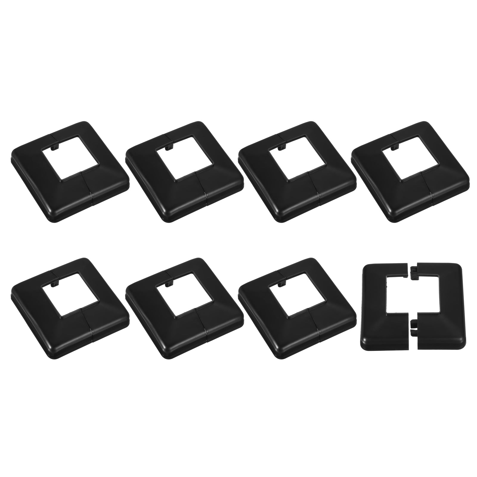 thumbnail image 2 of Uxcell 8-Pack Plastic Post Skirts - 50x50mm Split Style Base Covers For Fence & Railings 2 of 14