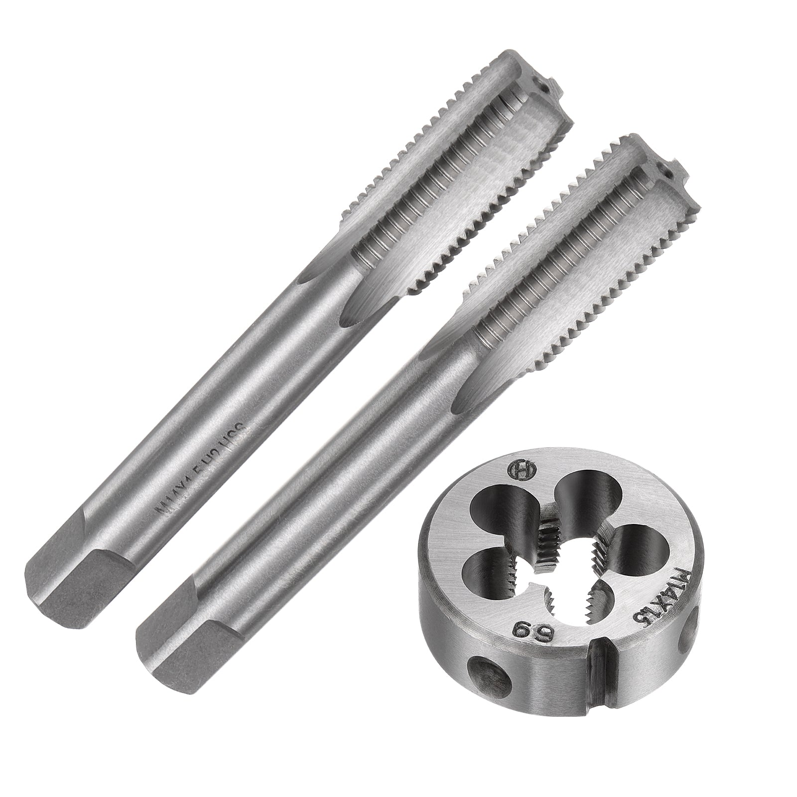 Uxcell 3pcs Metric Hand Tap Die Set M14 X 1 5 Taper Plug Thread Taps uxcell-3pcs-metric-hand-tap-die-set-m14-x-1-5-taper-plug-thread-taps