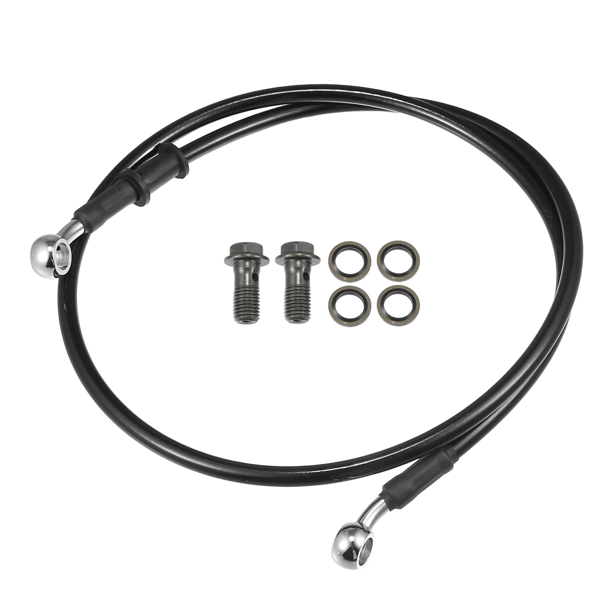 Motorcycle Hydraulic Brake Line 1pcs 100cm AN3 M10 Car Hydraulic Brake Line Oil Hose Pipe Fitting 28 1000mm Brake Oil Hose - View #3