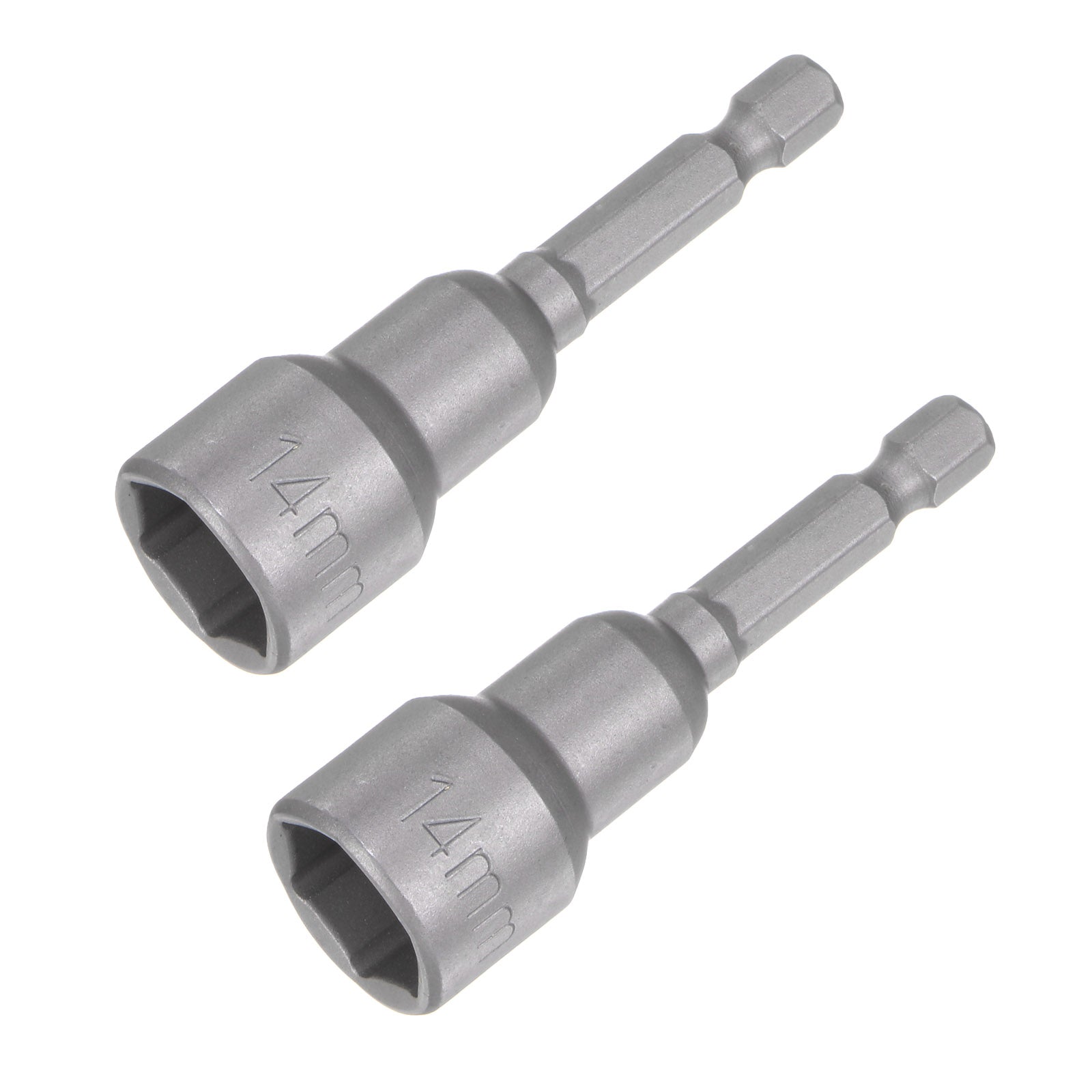 Uxcell 2 Pcs 1/4 Hex Shank 18mm Magnetic Hex Socket 65mm Length, CR-V Steel Quick-Release Impact