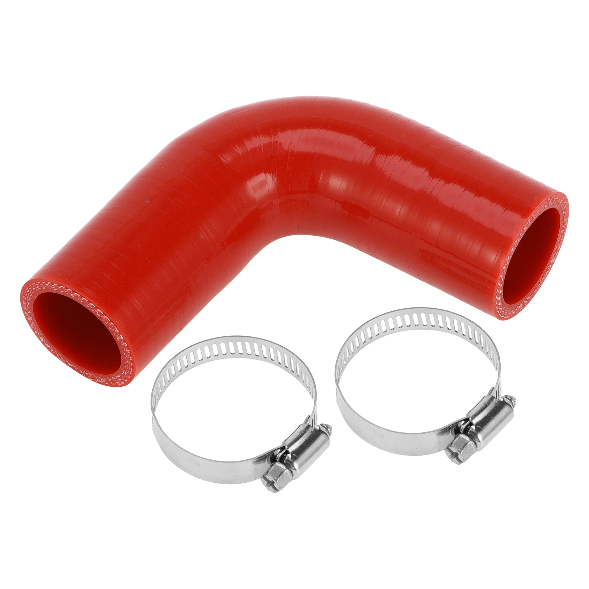 Tubo Silicone 90&deg; Per Auto Rosso - 60mm Diametro 90mm Lunghezza Per Liquido Raffreddamento E Olio