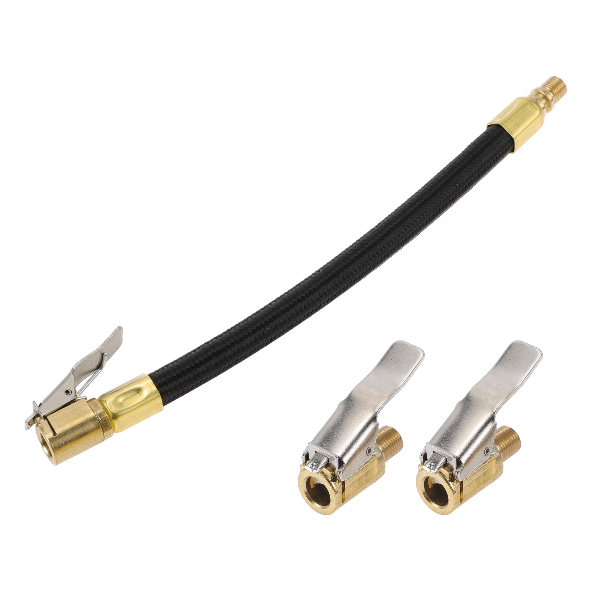 Tire Inflator Extension Hose - 70-Inch Rubber Adapter For Air Pumps