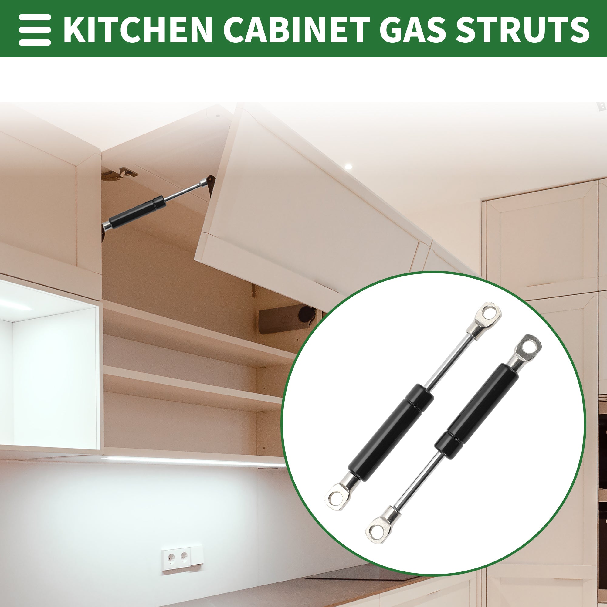 Ammortizzatori idraulici a gas per sollevamento ante di armadi, mobili da cucina Ammortizzatori idraulici a gas per sollevamento ante di armadi, mobili da cucina