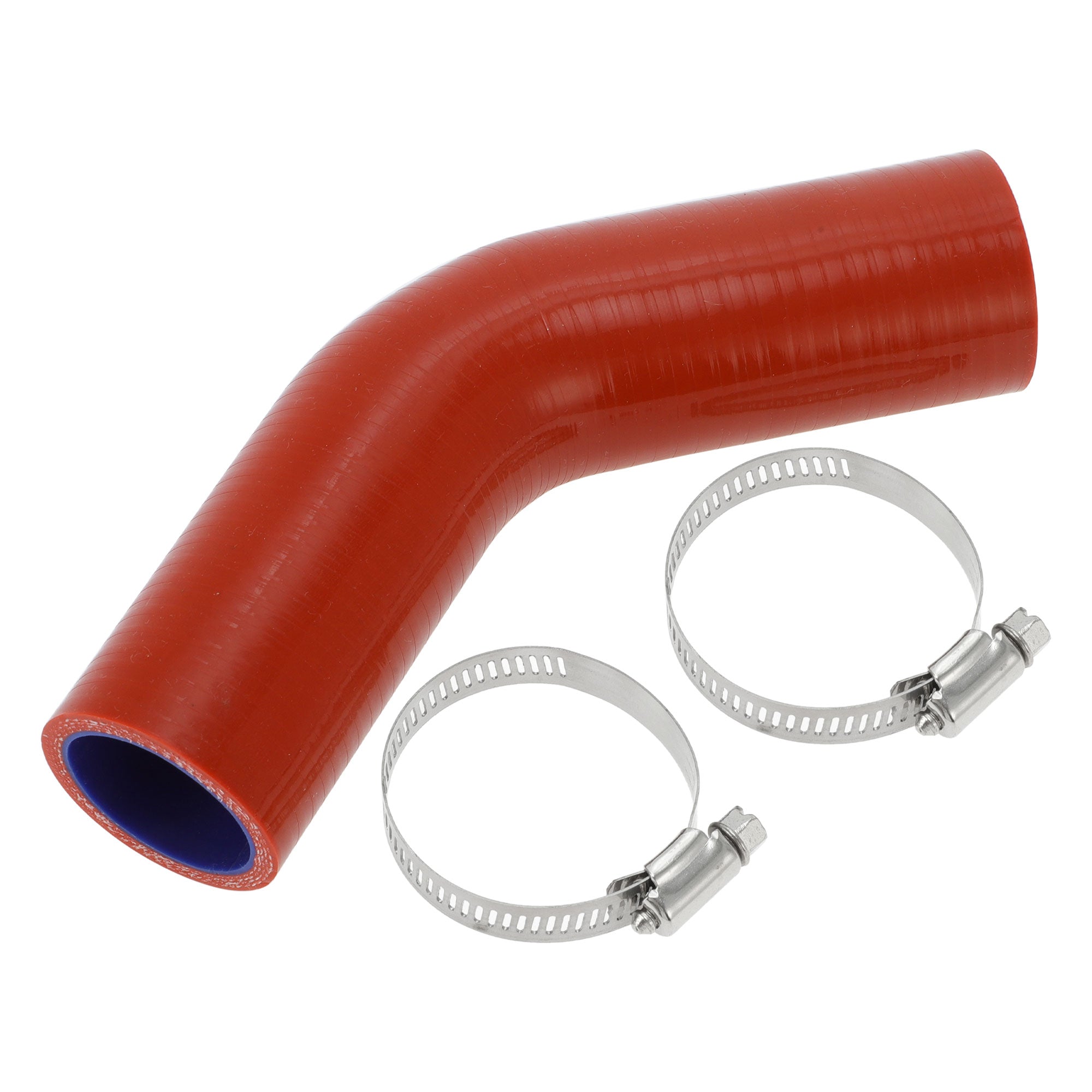 Tubo In Silicone Blu 90° Per Auto, 32-35 Mm Di Diametro, Lunghezza 102 Mm, Con Morsetti Per Refrigerante