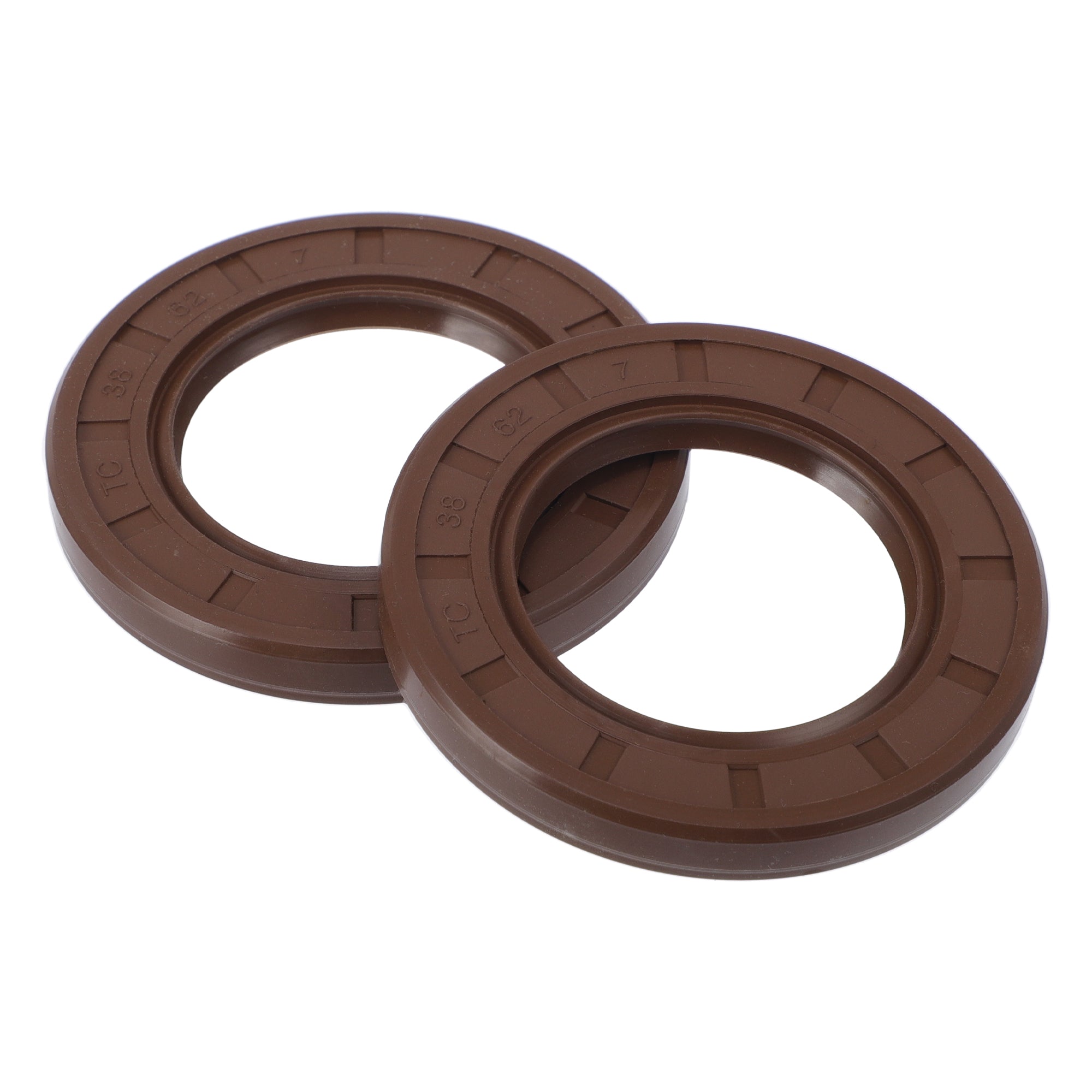 Unique Bargains Universal Oil Seal TC Double Lip W Steel Spring Seal Ring Rotary Shaft Seal 32x47x7mm High Pressure Fkm Rubber Brown 2 Pcs