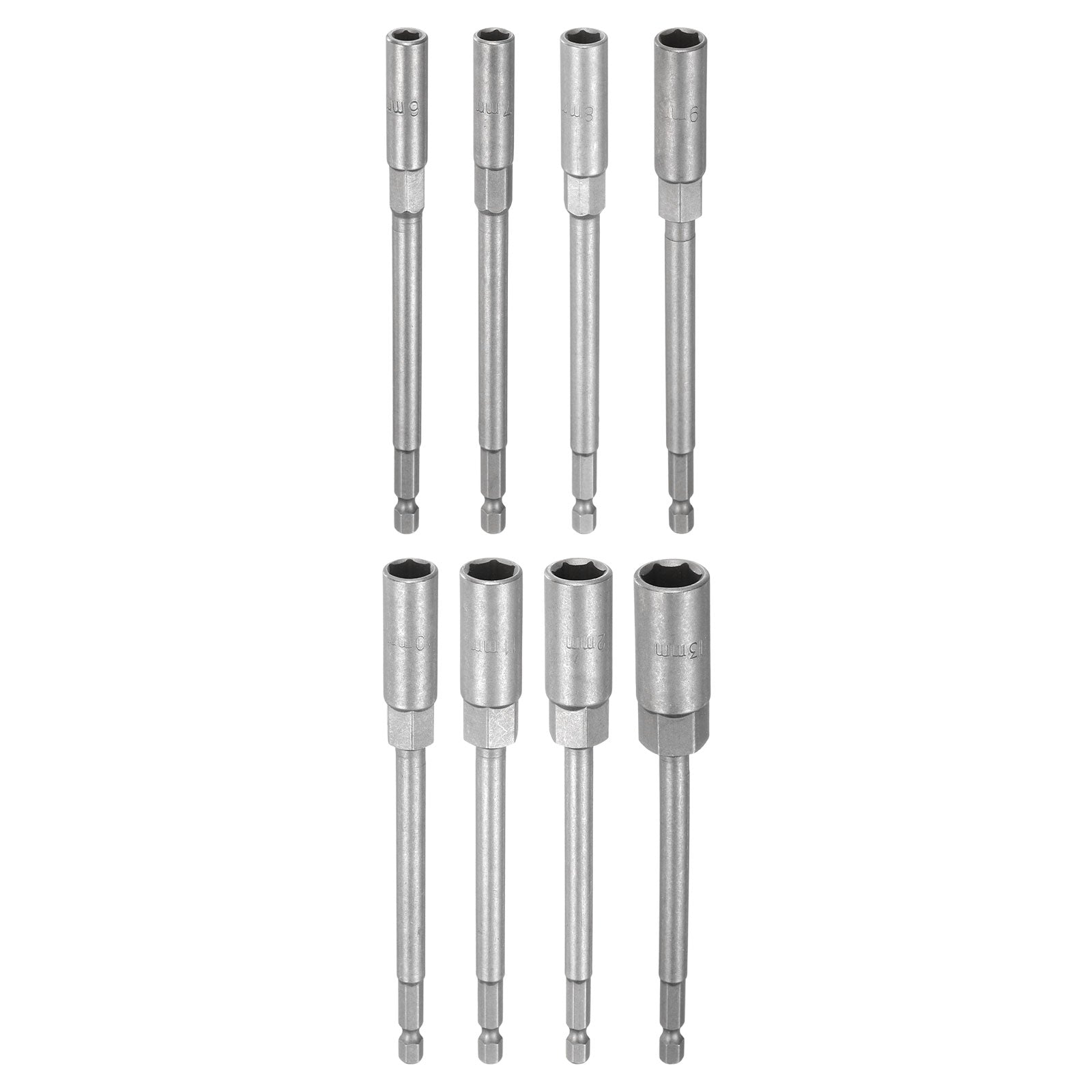 3pcs Nut Driver Drill Bit 16mm Socket 1/4" Hex Shank 6" Long Magnetic Setter