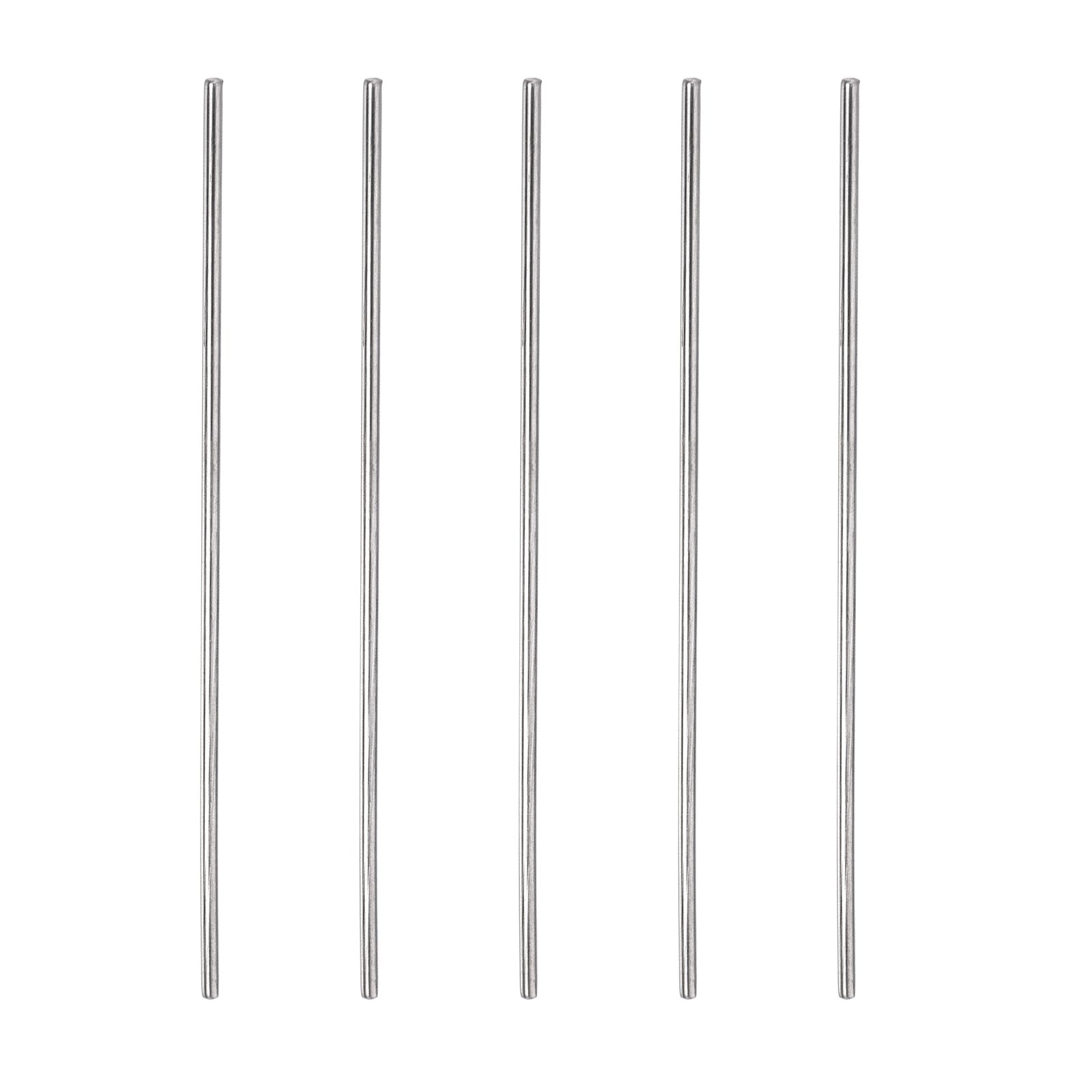 Rebower 304 Edelstahl Rundstab 2x100 Mm – 5 Stück, Rostfrei, Glatt, Ideal Für Modellbau, Wellen, DIY & Bastelprojekte