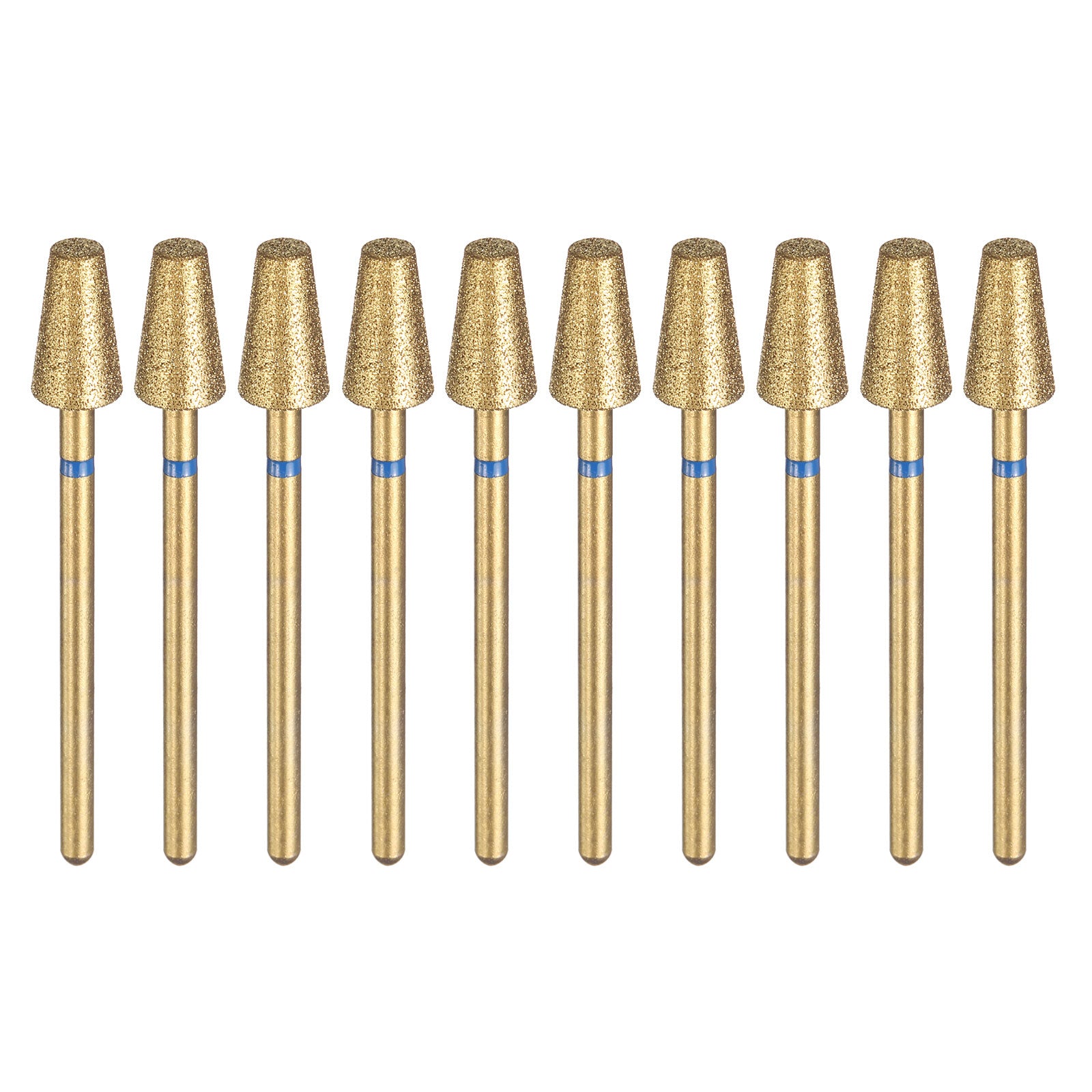 Uxcell 200-230 Grits Diamond Grinding Burrs Bit 4mm Inverted Cone Head 2.35mm Shank 4mm Length Stone Sanding Drill Bits Rotary Tool - View #6