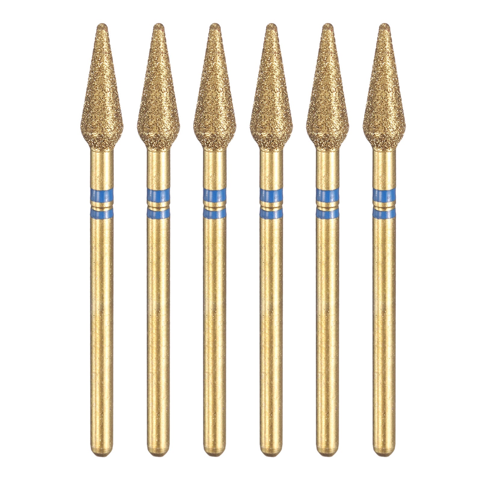 Uxcell 200-230 Grits Diamond Grinding Burrs Bit 4mm Inverted Cone Head 2.35mm Shank 4mm Length Stone Sanding Drill Bits Rotary Tool - View #11
