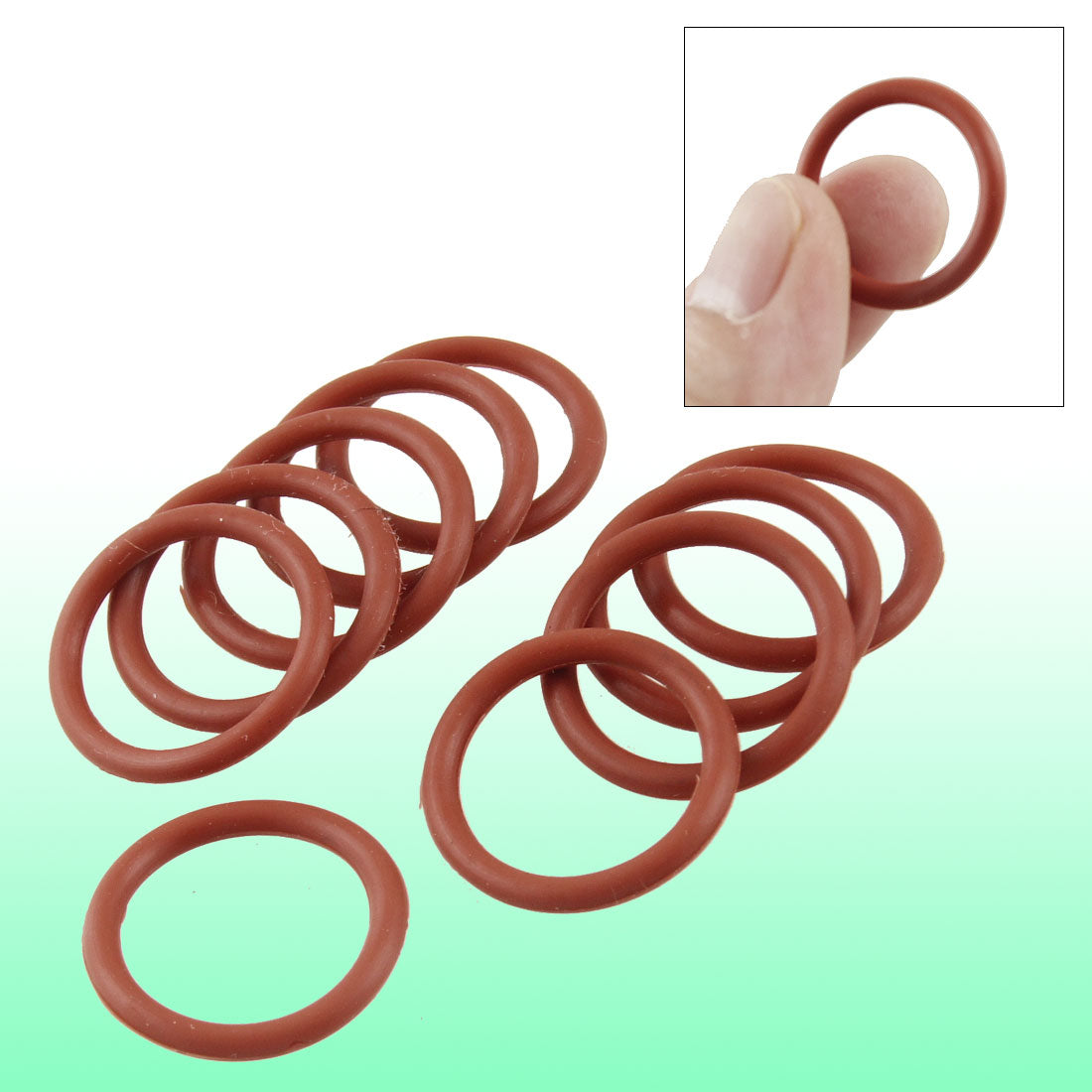 10 Pcs Industrial Silicone O Ring Seal Washer 16mm x 21mm x 2.5mm