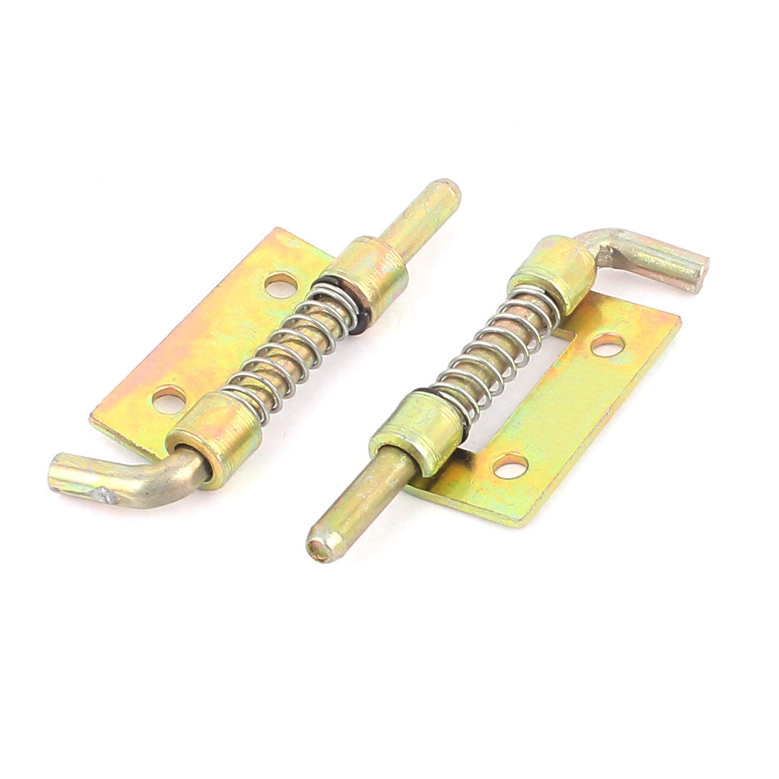 Uxcell 2pcs Door Hinges Spring Loaded Metal Left Barrel Bolt