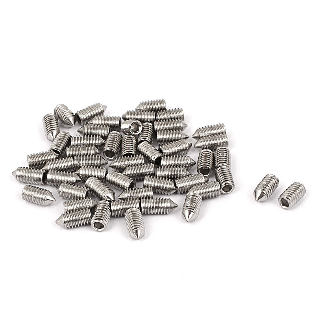 Uxcell M3 X 12mm Cone Point Grub Screws - Hex Socket Set Screws, 304 Stainless Steel (Pack Of 50) - View #5