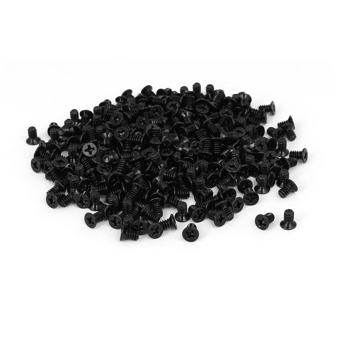 400pcs Flat Phillips Head Hard Drive Screws - #6-32 UNC For 3.5" HDD, Silver Nickel Plated