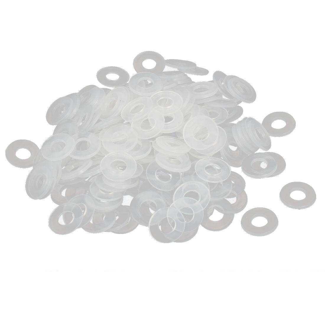 thumbnail image 2 of Uxcell 400-Piece M5 Nylon Flat Washers - 10mm OD, 5mm ID, 1mm Thick Insulating Spacers For Electronics & Fasteners 2 of 12