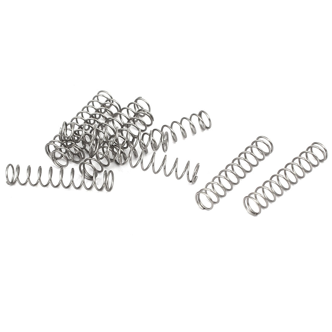 Aexit 0.6mmx6mmx50mm 304 Springs Stainless Steel Compression Springs Silver  Compression Springs Tone 10pcs