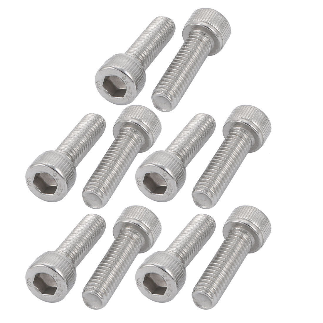 Uxcell M8x30mm 304 Stainless Steel Left Hand Thread Hex Socket Head Cap