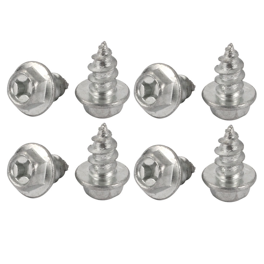 M10x25mm flasque Hex fil à gauche 8.8 Qualité Acier Noir 2pcs