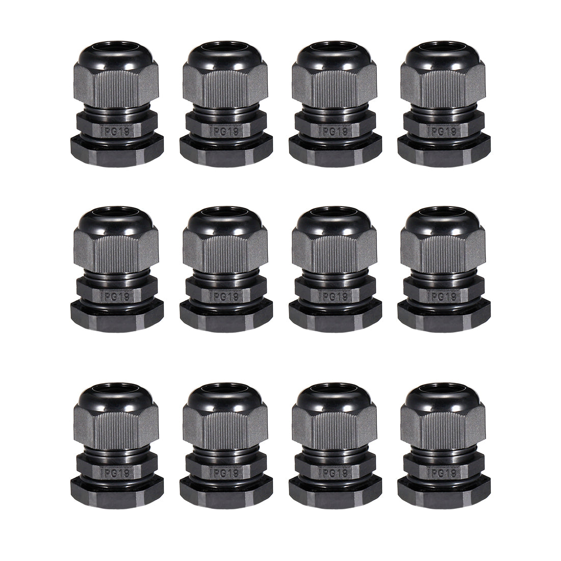 thumbnail image 2 of 15 Pack PG19 White Plastic Cable Glands - Waterproof, For 12-15mm Cable Diameter, With Locknut & Washer 2 of 14