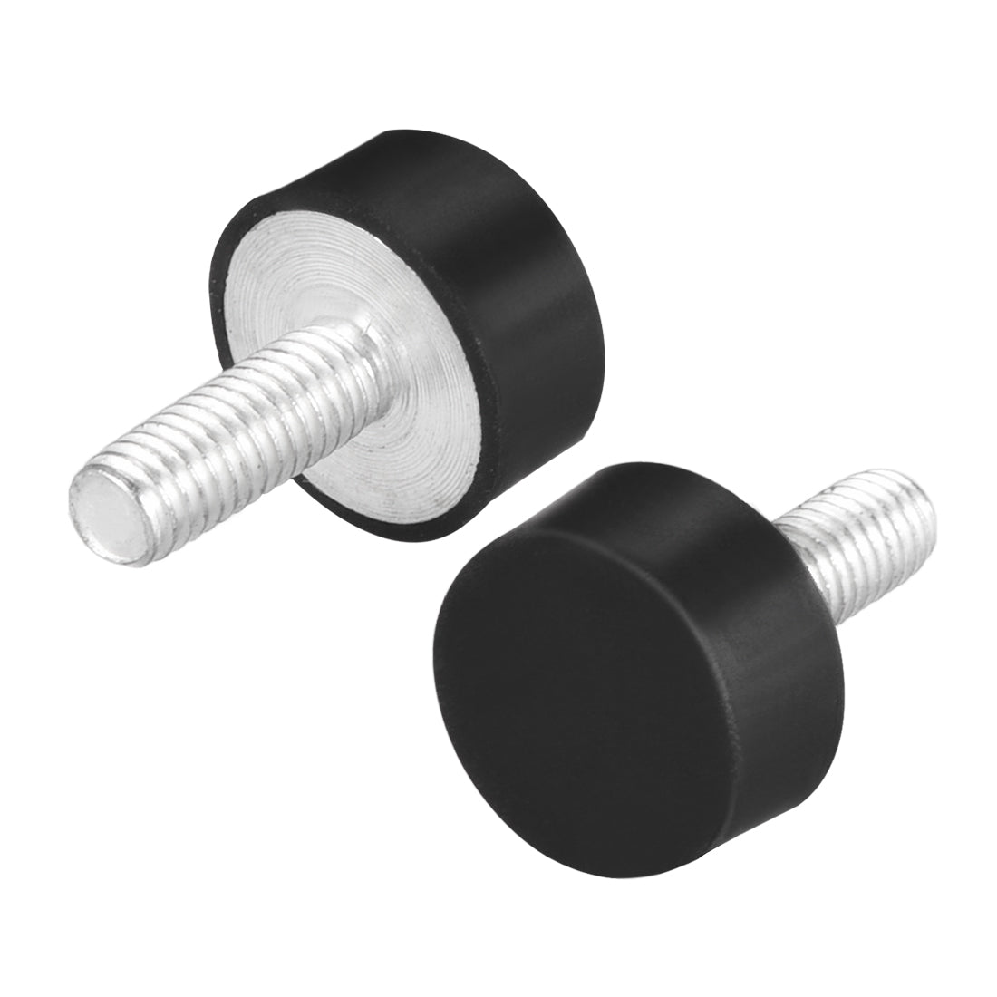 Uxcell M6 Thread Rubber Mounts - 20x25mm Vibration Isolators With Studs (8 Pack)